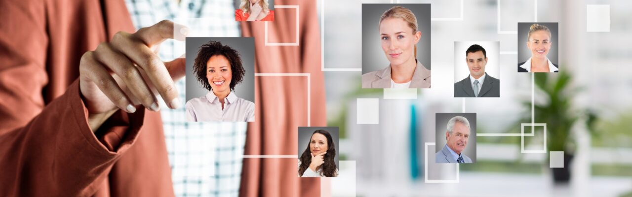 woman-selecting-pictures-people